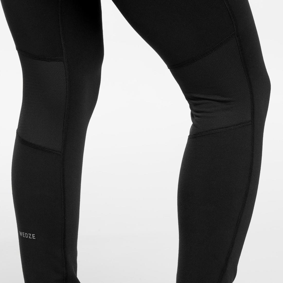 WEDZE - Womens Ski Base Layer Bottoms, Black