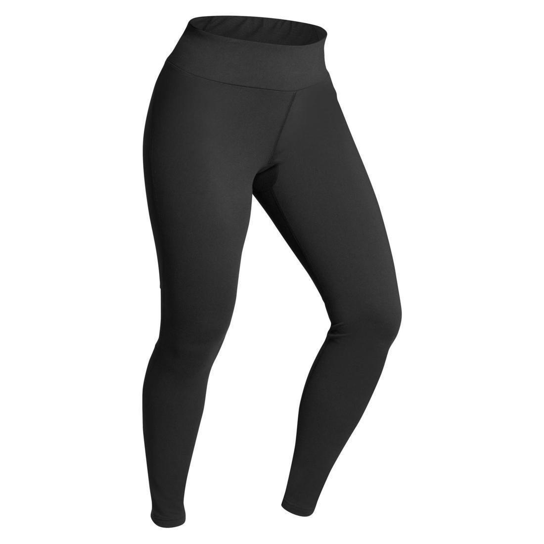 WEDZE - Womens Ski Base Layer Bottoms, Black