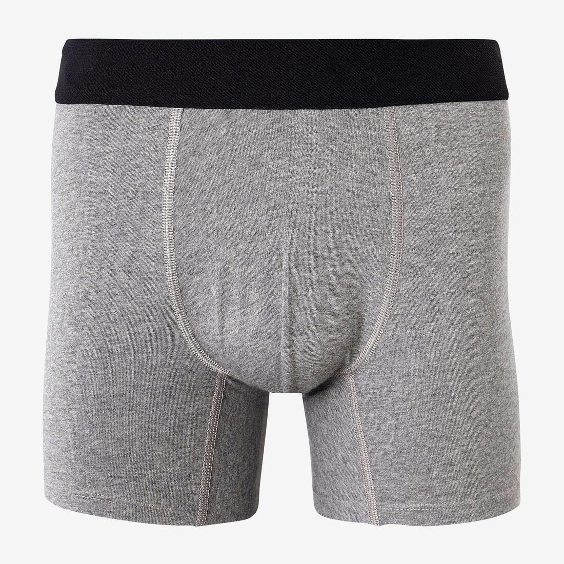 Men's Pilates and Gentle Gym Sport Boxer Shorts 500, Black, , large image number 4