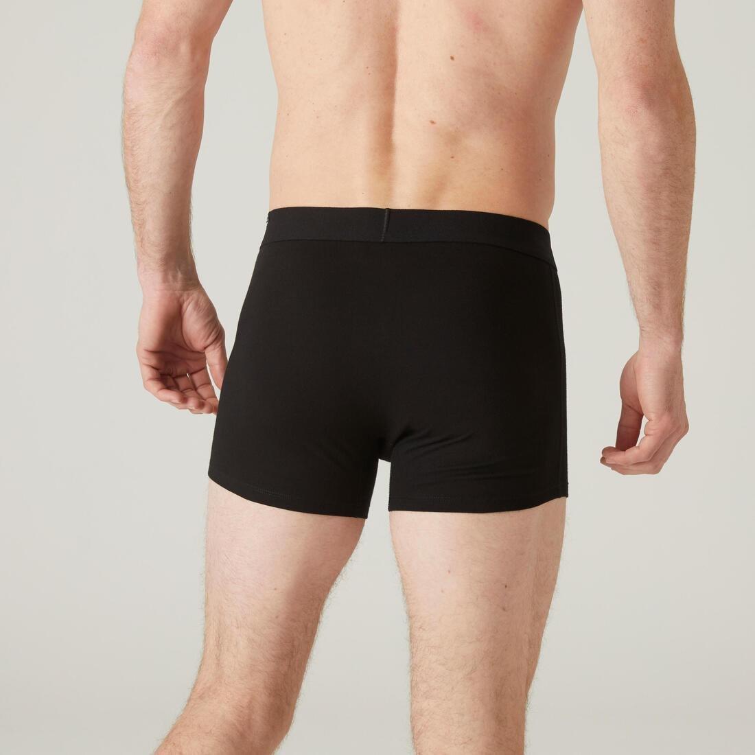 Men's Pilates and Gentle Gym Sport Boxer Shorts 500, Black, , large image number 6