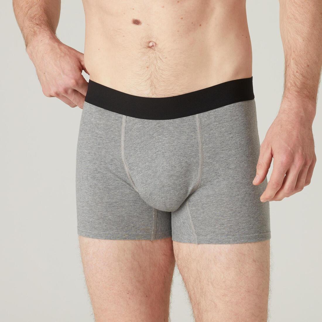 Men's Pilates and Gentle Gym Sport Boxer Shorts 500, Black, , large image number 14