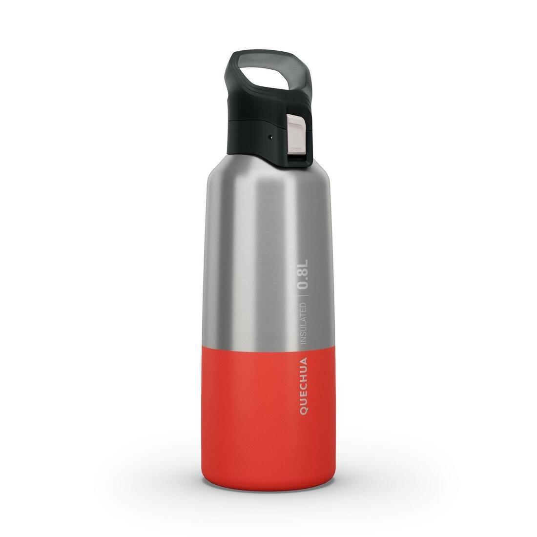 Inslated Stainless Steel Hiking Flask - MH500, Red, No Color, medium