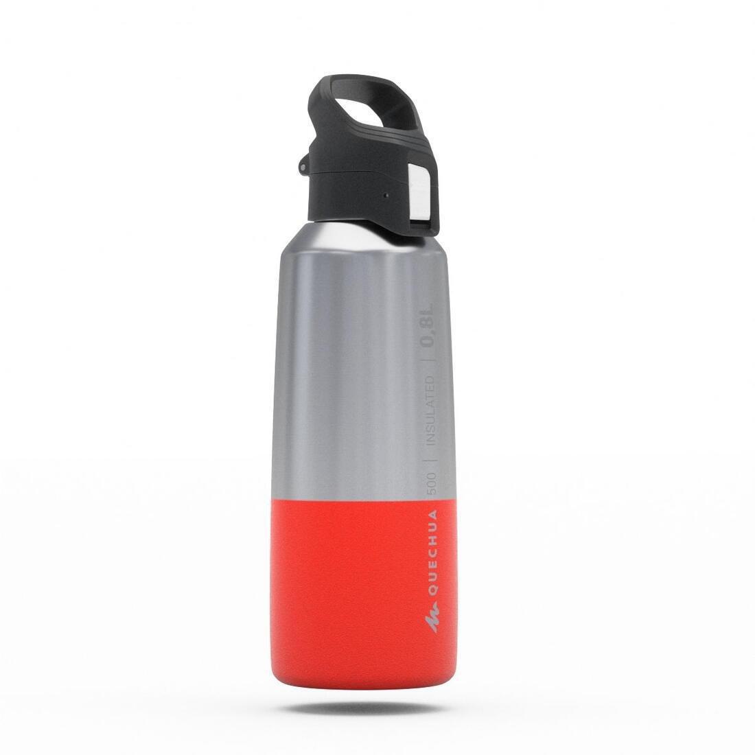 Inslated Stainless Steel Hiking Flask - MH500, Red, No Color, medium