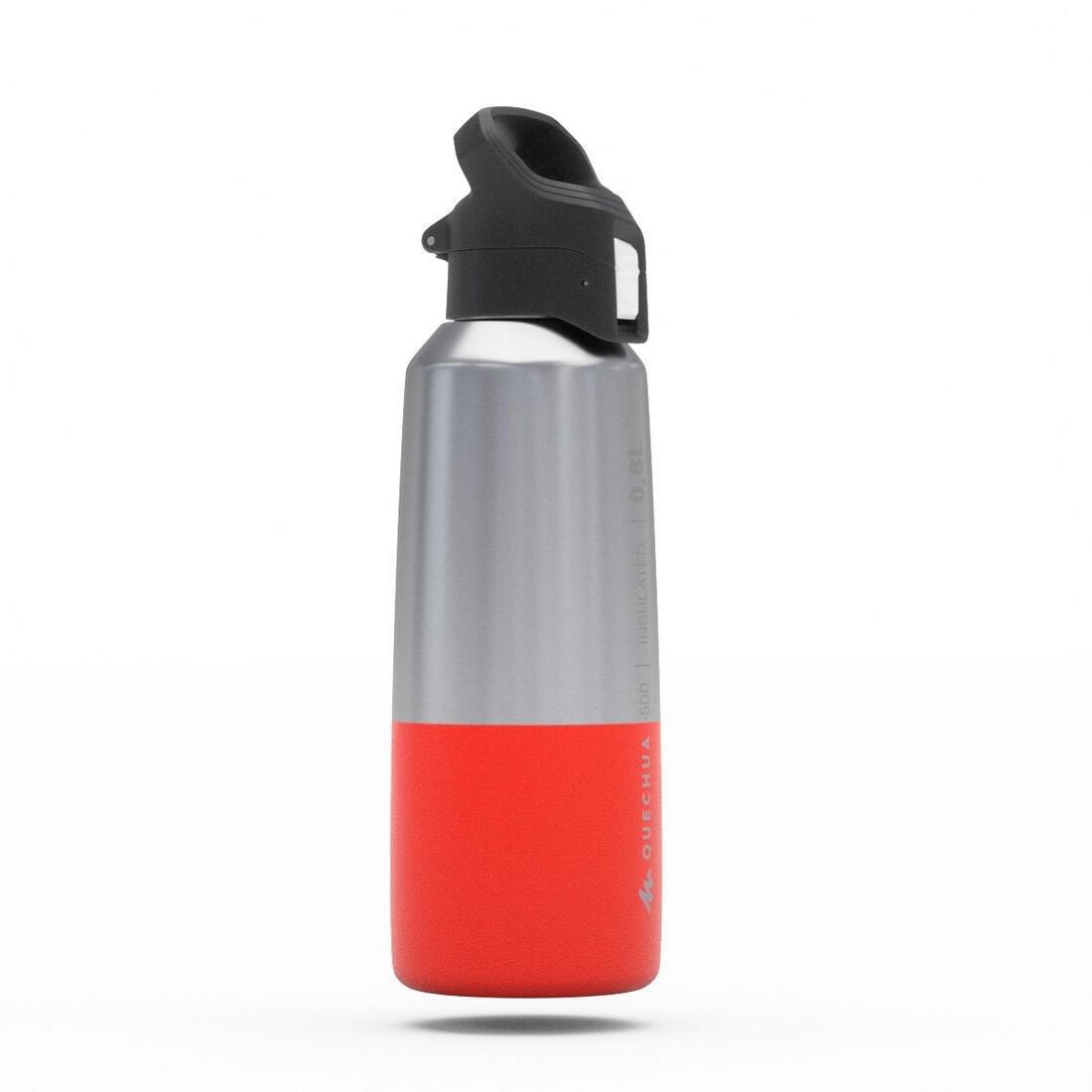 Inslated Stainless Steel Hiking Flask - MH500, Red, No Color, medium