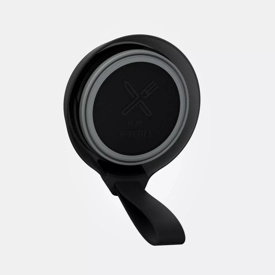 CARBON GREY Stainless Steel Isothermal Food Box for Hiking MH500 0.8 L with Bowl, No Color, large image number 4