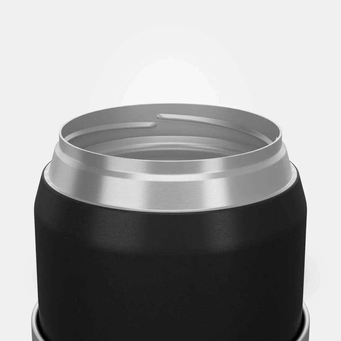CARBON GREY Stainless Steel Isothermal Food Box for Hiking MH500 0.8 L with Bowl, No Color, large image number 5
