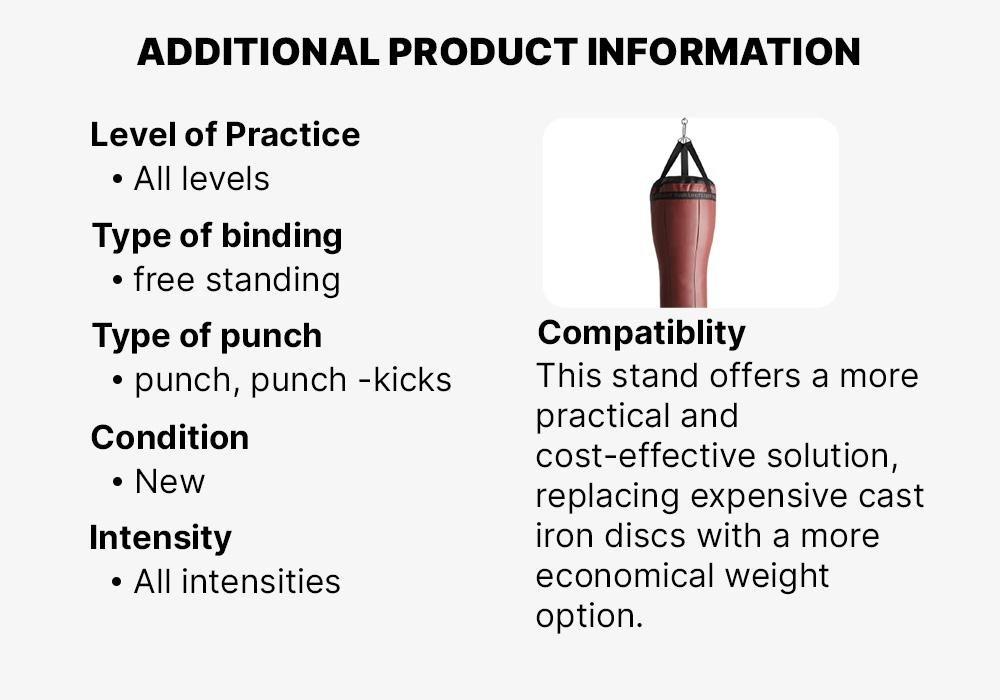 Angle Punching Bag 28 Kg, Burgundy, No Color, large image number 2