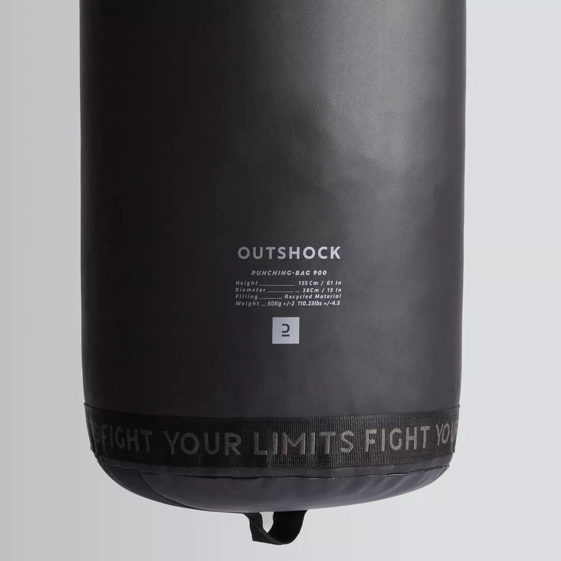 Adult Punching / Kickboxing Bag 50 Kg, Black, No Color, large image number 2