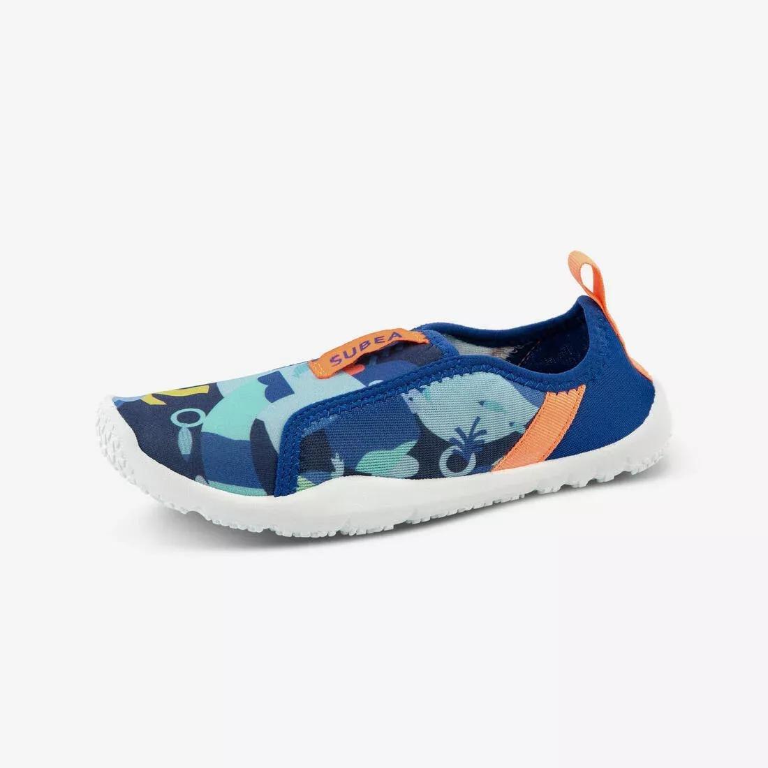 Kids Girls Elasticated Aquashoes - Aquashoes 120 Beach Party, Fluo Coral Pink, , large image number 12