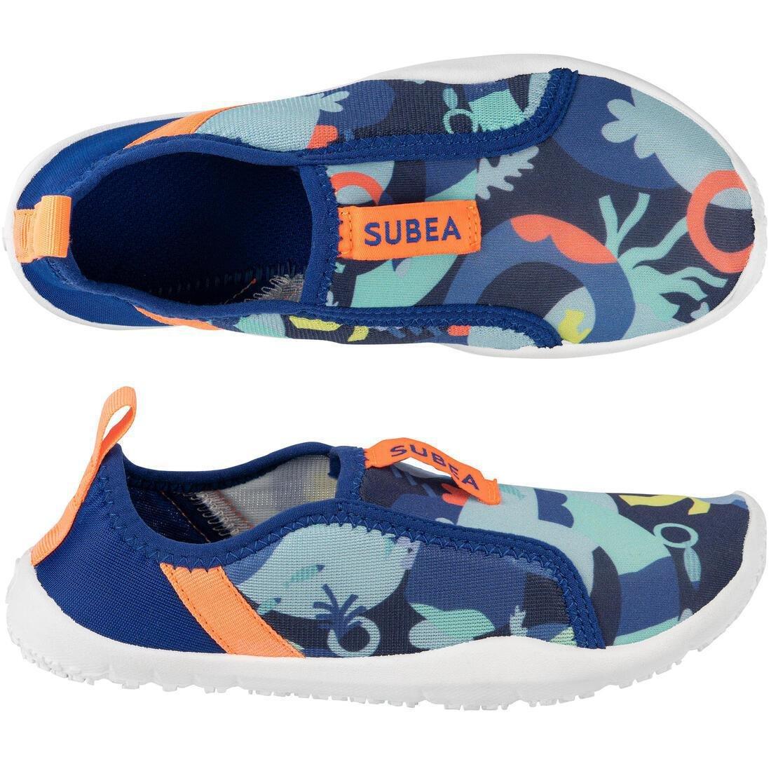 Kids Girls Elasticated Aquashoes - Aquashoes 120 Beach Party, Fluo Coral Pink, , large image number 14