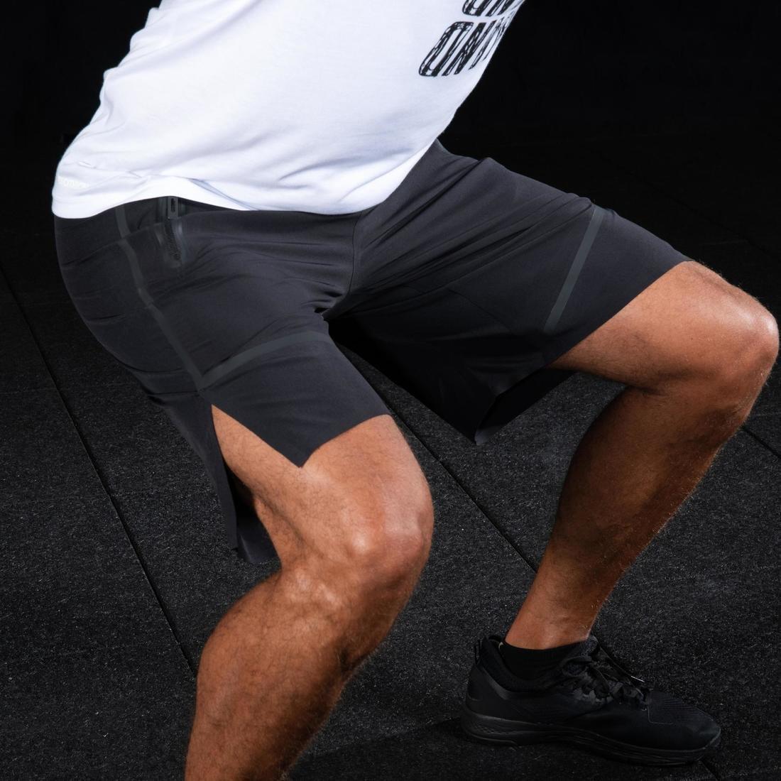 Cross-Training Shorts - 500, Khaki, No Color, large image number 7