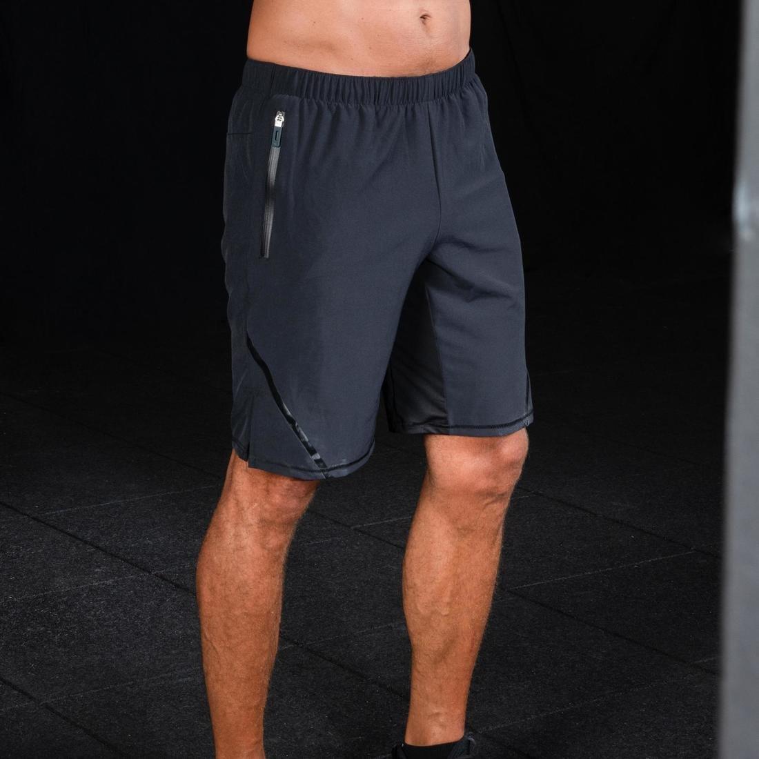 Cross-Training Shorts - 500, Khaki, No Color, large image number 9