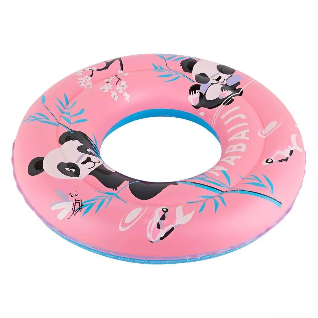 Children'S Swim Ring With Mermaid Print Two Inflation Chambers, Fluo Pink, No Color, large image number 0