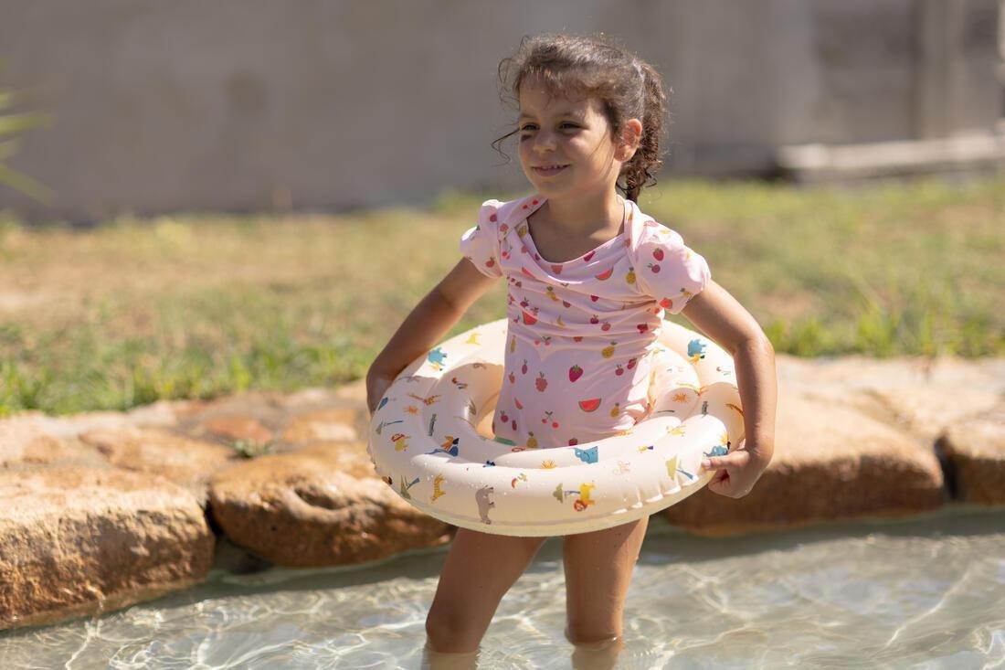 Children'S Swim Ring With Mermaid Print Two Inflation Chambers, Fluo Pink, No Color, large image number 8