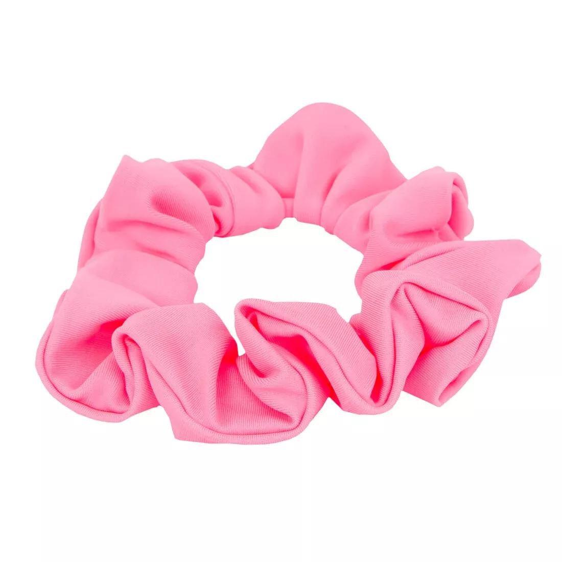 Girls' Swimming Hair Scrunchie, Fluo Peach, No Color, large image number 9