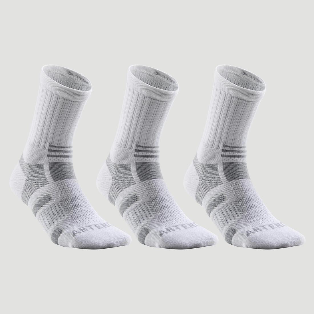 Unisex Tri-Pack Sports Socks, Ultra White, , medium