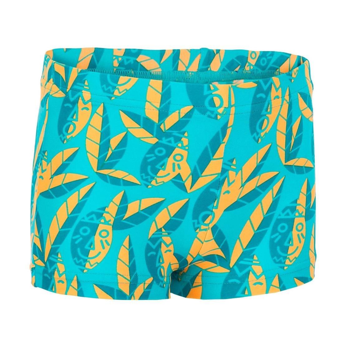 Kids Boys Boxer-Style Swim Shorts, Blue, , large image number 1