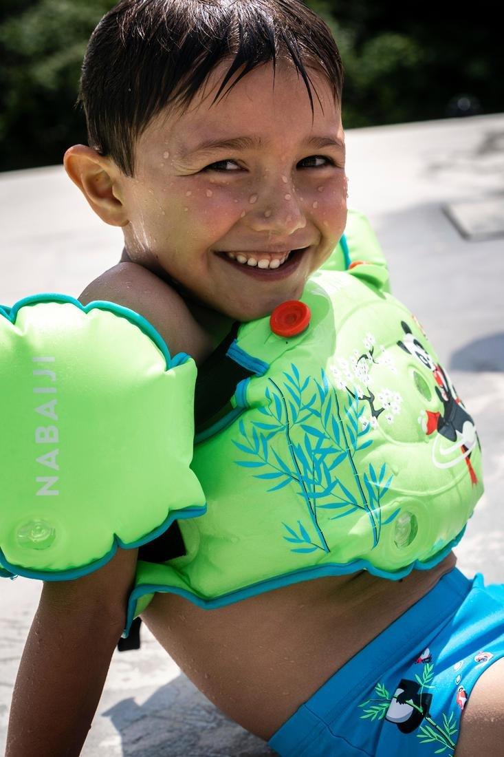 Kids Boys Boxer-Style Swim Shorts, Blue, , large image number 5