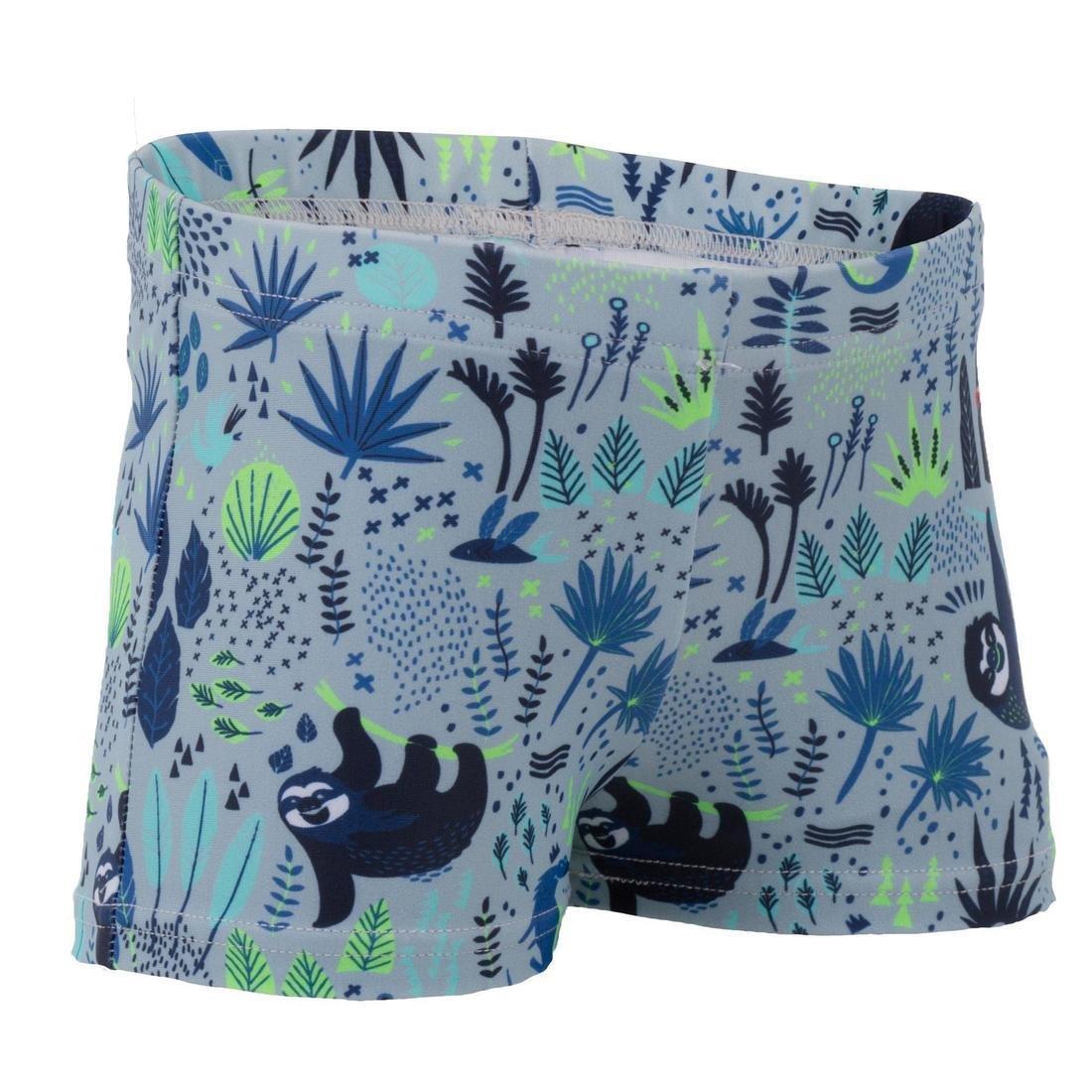 Kids Unisex Swimming Boxers Fish Print, Green, No Color, large image number 5