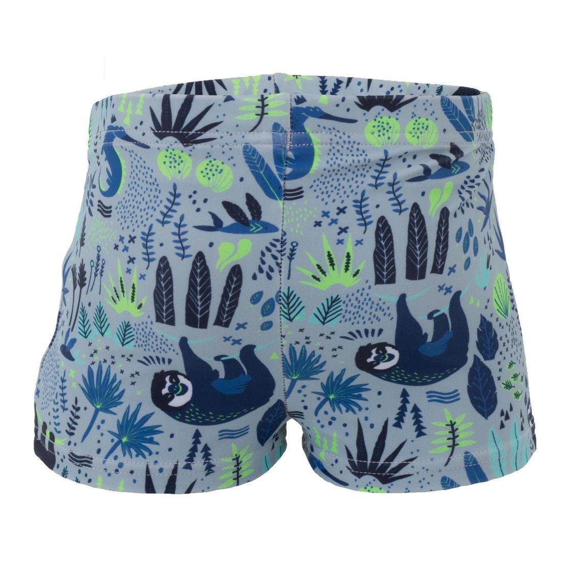 Kids Unisex Swimming Boxers Fish Print, Green, No Color, large image number 7