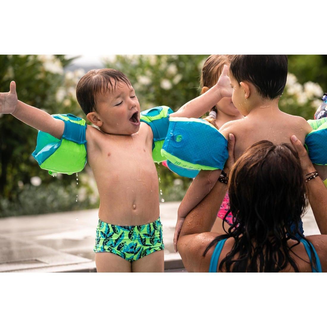 Kids Unisex Swimming Boxers Fish Print, Green, No Color, large image number 9