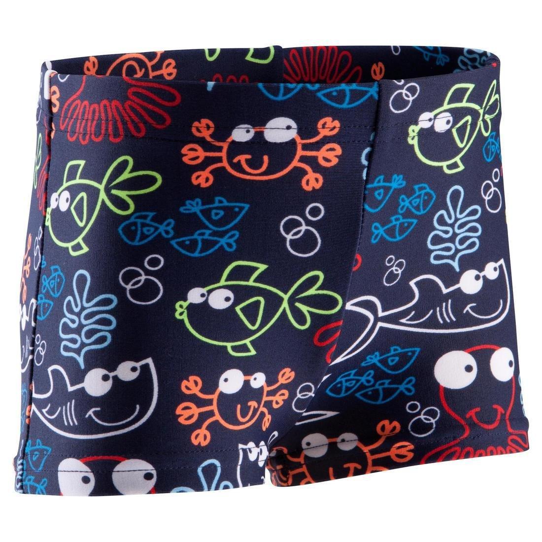 Girls /Kids Swimming Boxers Fish Print, Jungle Green, , large image number 1