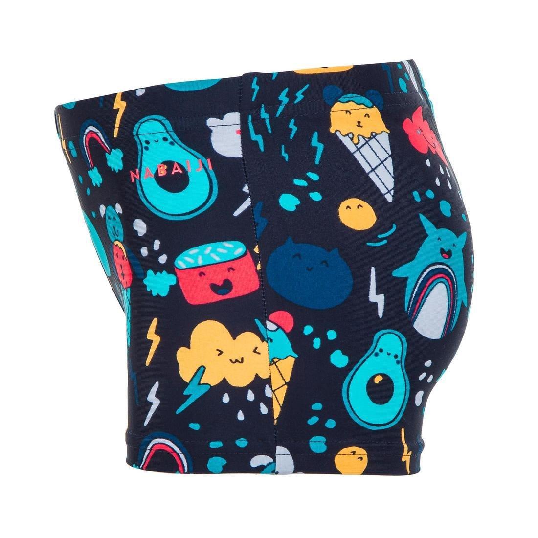 Girls /Kids Swimming Boxers Fish Print, Jungle Green, , large image number 11