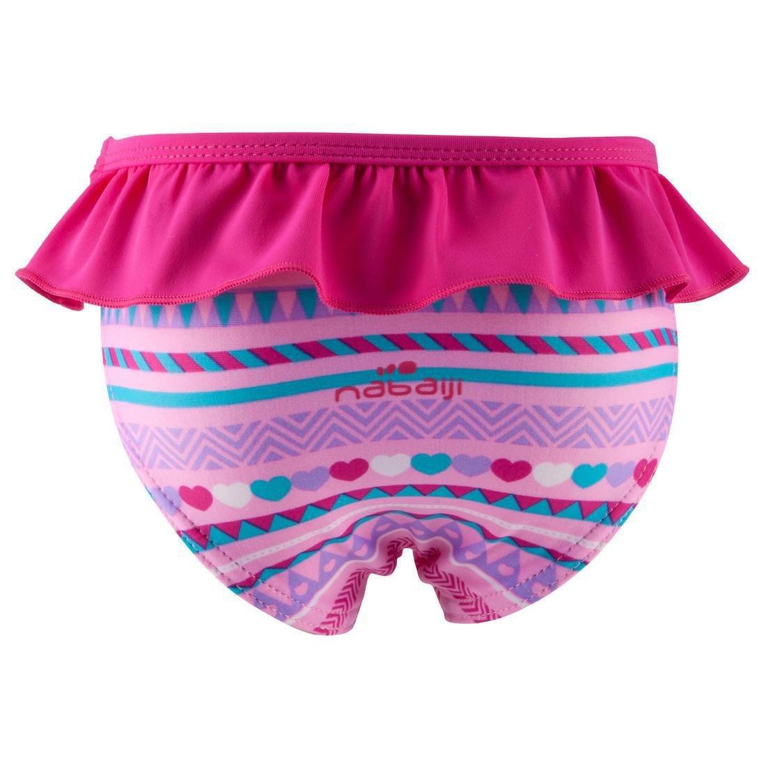 Kids Girls One-Piece Briefs Swimsuit Bottoms Print, Navy, No Color, large image number 4