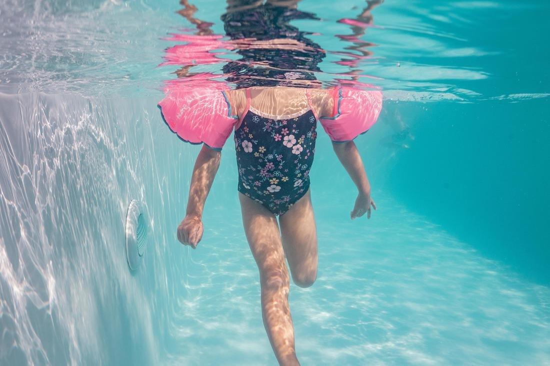 BabyGirls'  One-Piece Swimsuit - Dark With Flower Print, Pink, No Color, large image number 7