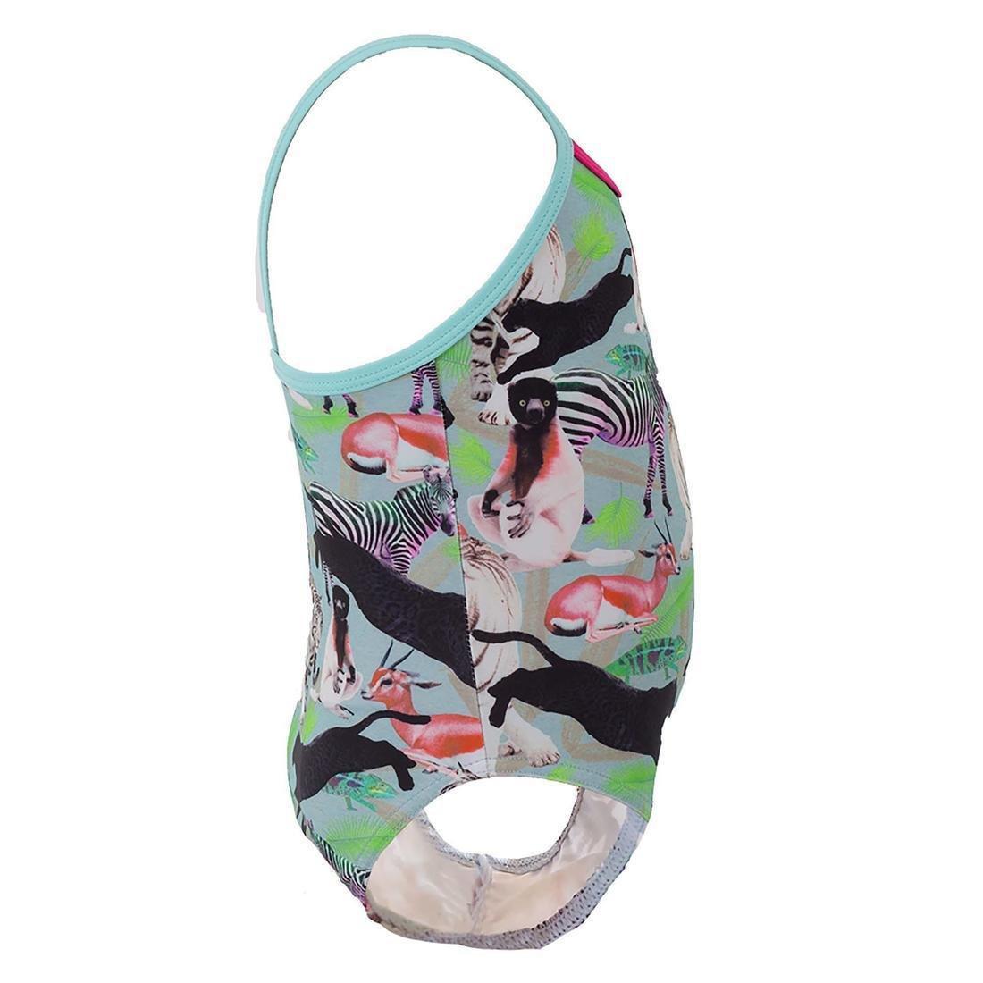 BabyGirls'  One-Piece Swimsuit - Dark With Flower Print, Pink, No Color, large image number 11