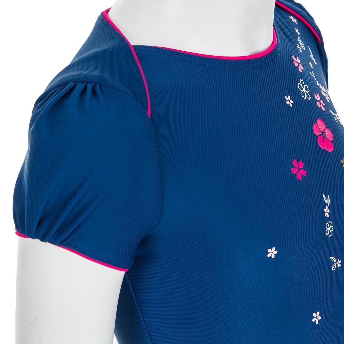GREEN Baby Girl's Tankini Swimsuit Top - Dark Blue Flower Print, , large image number 4