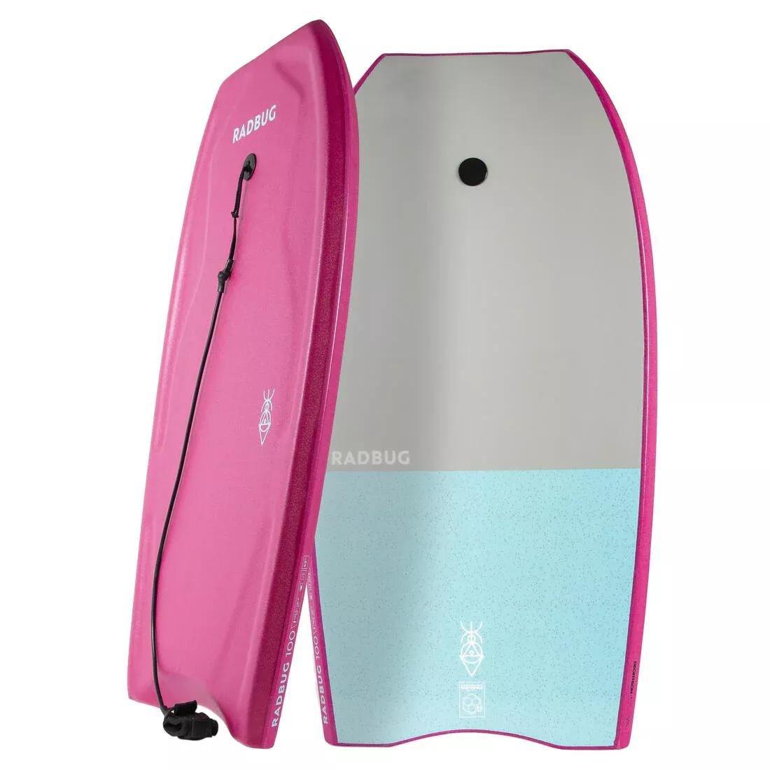 100 bodyboard with wrist leash, Fuchsia, , large image number 2
