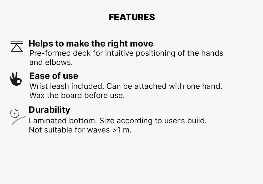 100 bodyboard with wrist leash, Fuchsia, No Color, medium