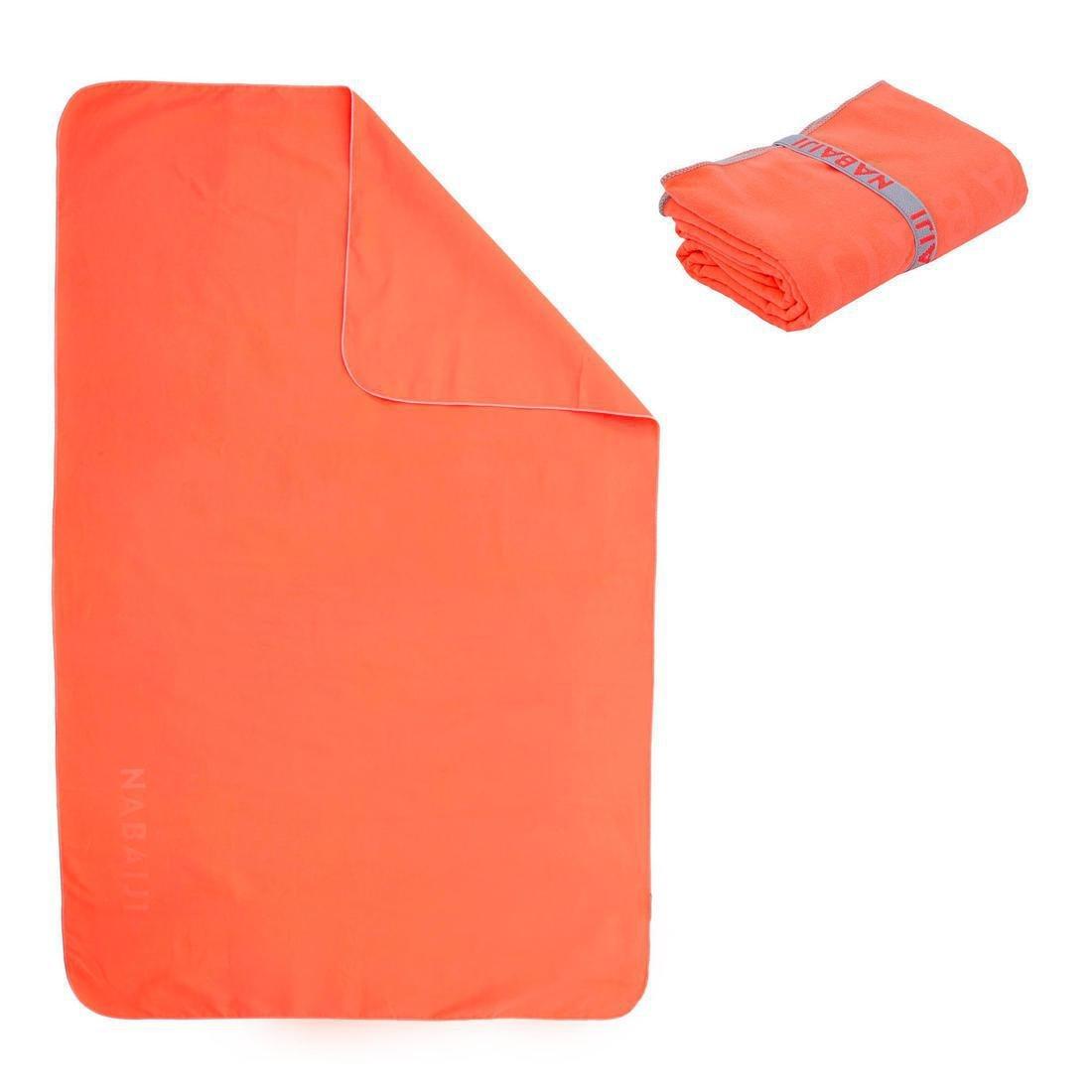 Swimming Microfibre Towel, Pink, No Color, large image number 0
