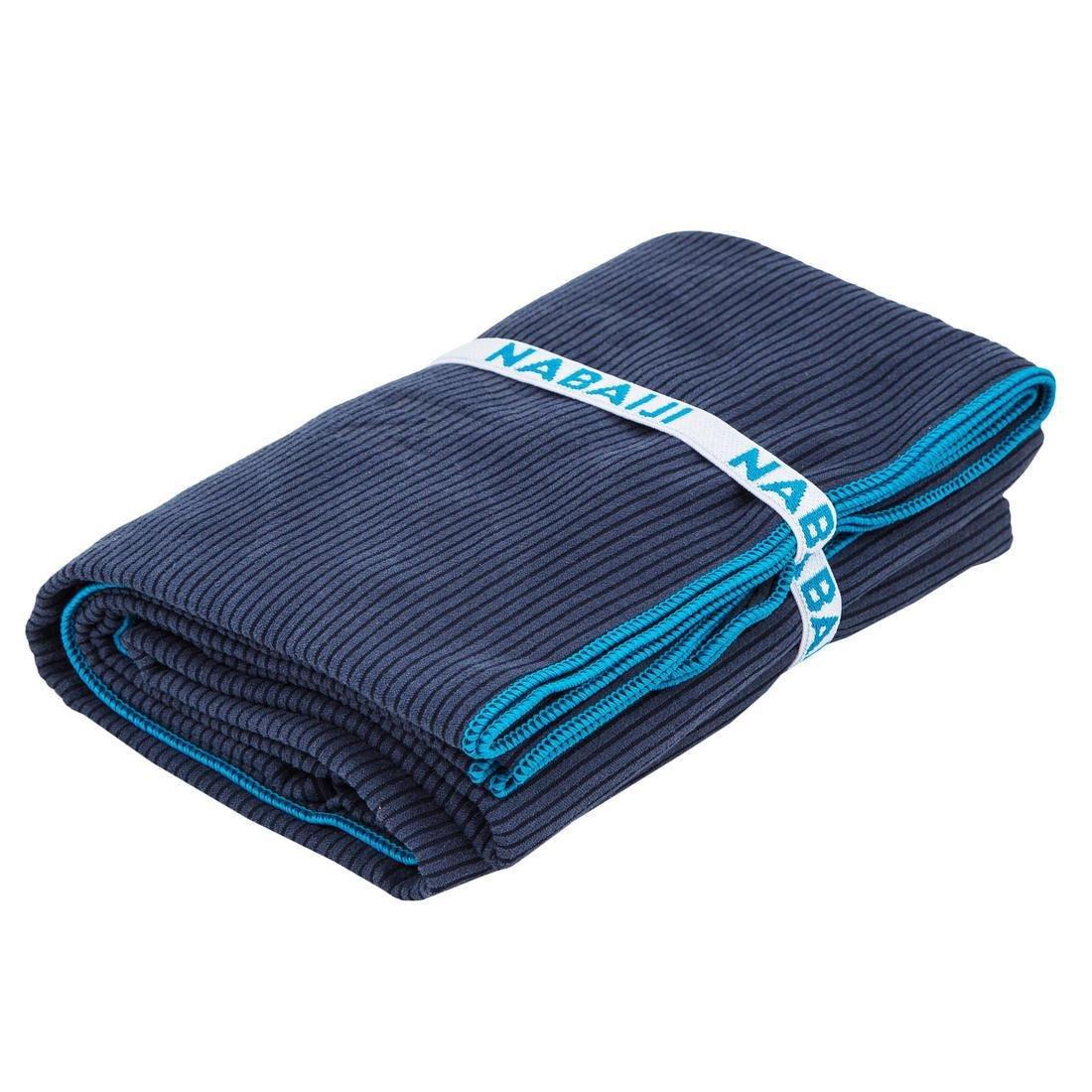 Microfibre Striped Towel Size   110 X 175 Cm, Navy Blue, No Color, large image number 3