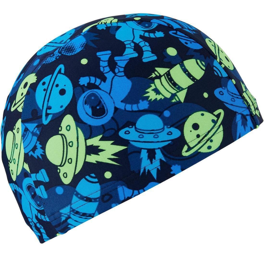Mesh Print Swim Cap,  - Astro, Black, No Color, large image number 13