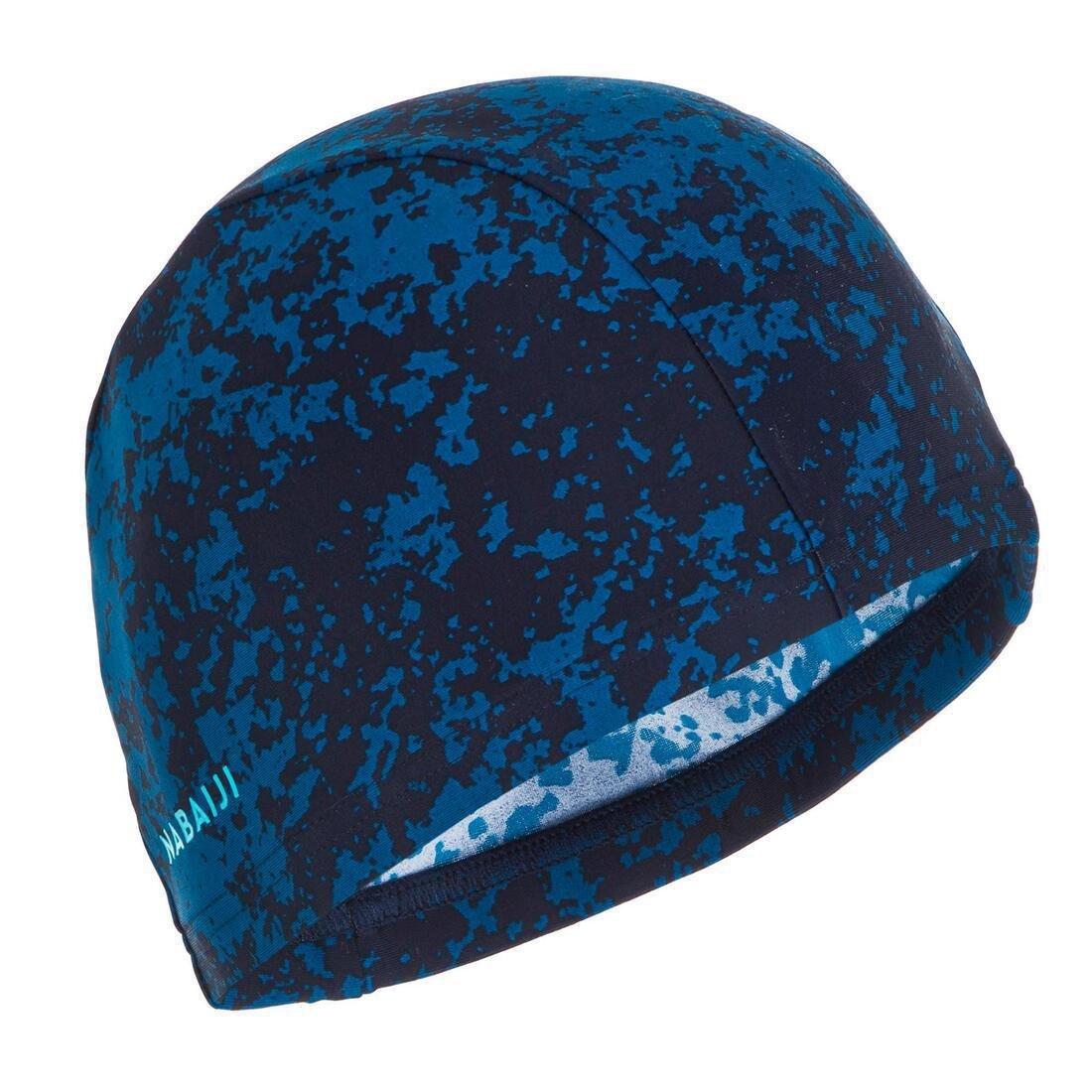 Mesh Print Swimming Cap, Dark Blue, , large image number 0