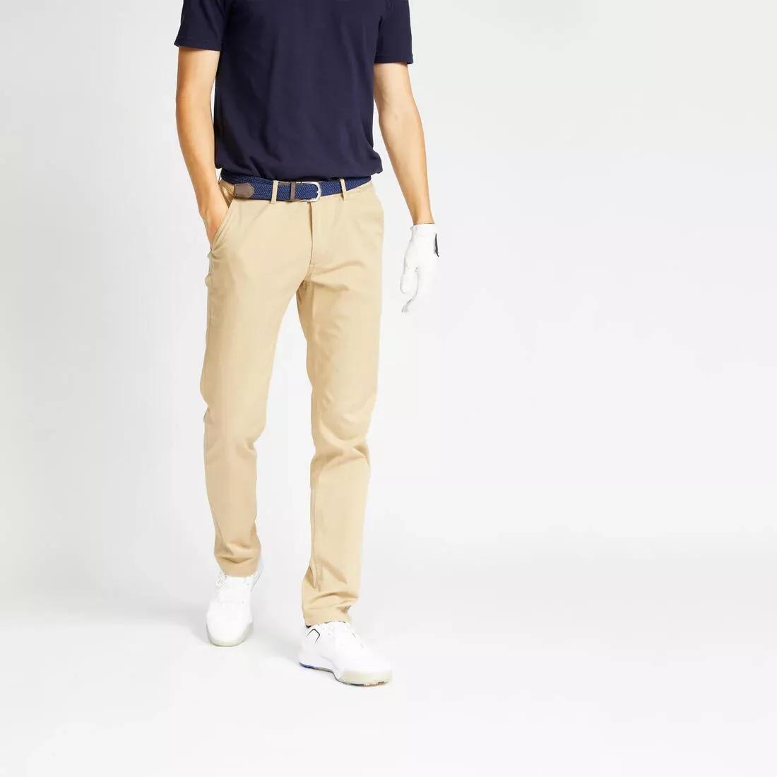 Men Golf Trousers - MW500, Beige, No Color, medium