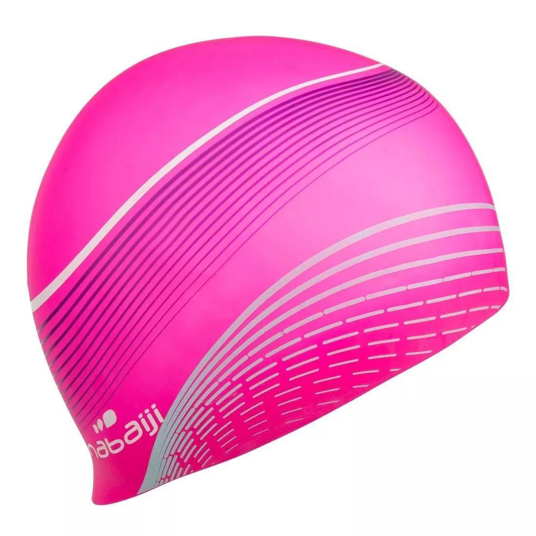 Silicone Print Swim Cap - Mozi, Grey, No Color, large image number 11