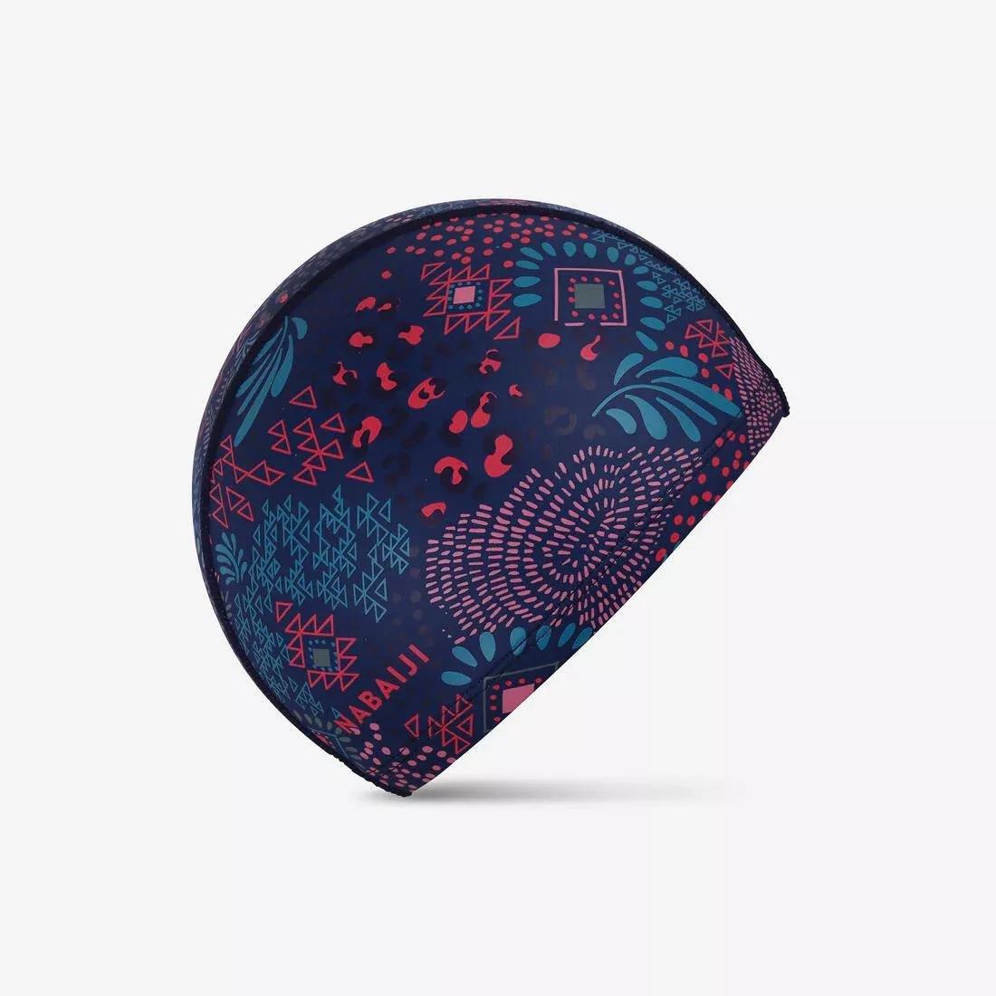 NABAIJI - Silicone Mesh Swim Cap Print Wozboy, Petrol Blue