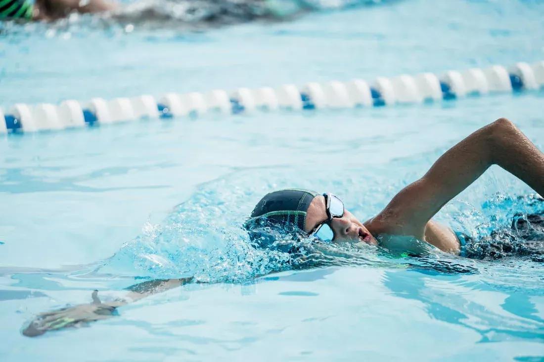 Silicone Mesh Swim Cap Bones, Snow White, No Color, large image number 14