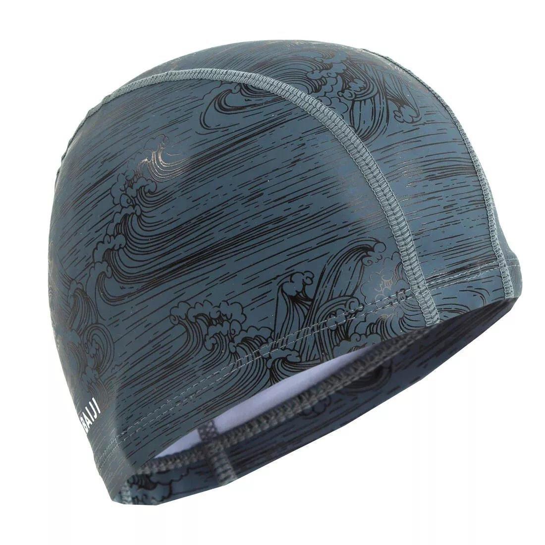 SILICONE MESH SWIM CAP SIZE S - PRINT WOZBOY, hurricane blue, No Color, large image number 0