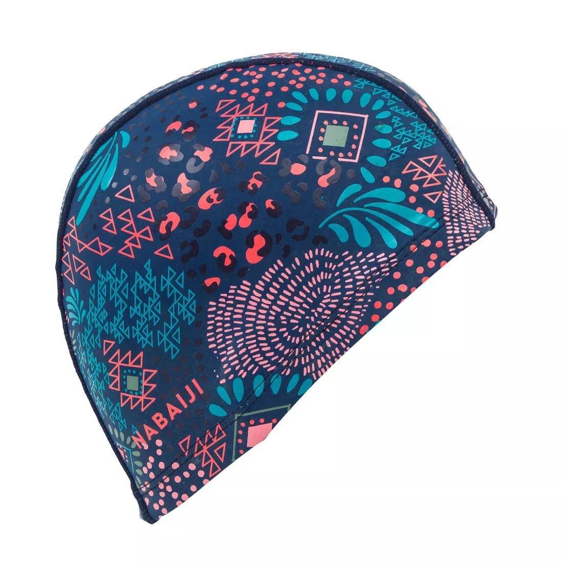 SILICONE MESH SWIM CAP SIZE S - PRINT WOZBOY, hurricane blue, No Color, large image number 4