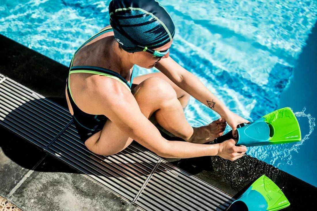 SILICONE MESH SWIM CAP SIZE S - PRINT WOZBOY, hurricane blue, No Color, large image number 5