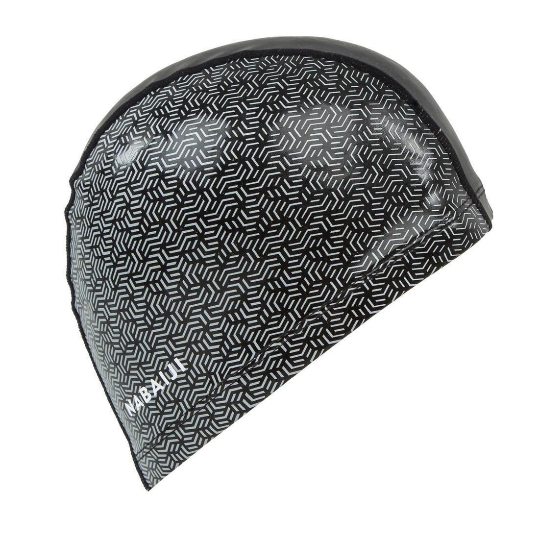 Silicone Mesh Swim Cap - Bones, Black, No Color, large image number 0