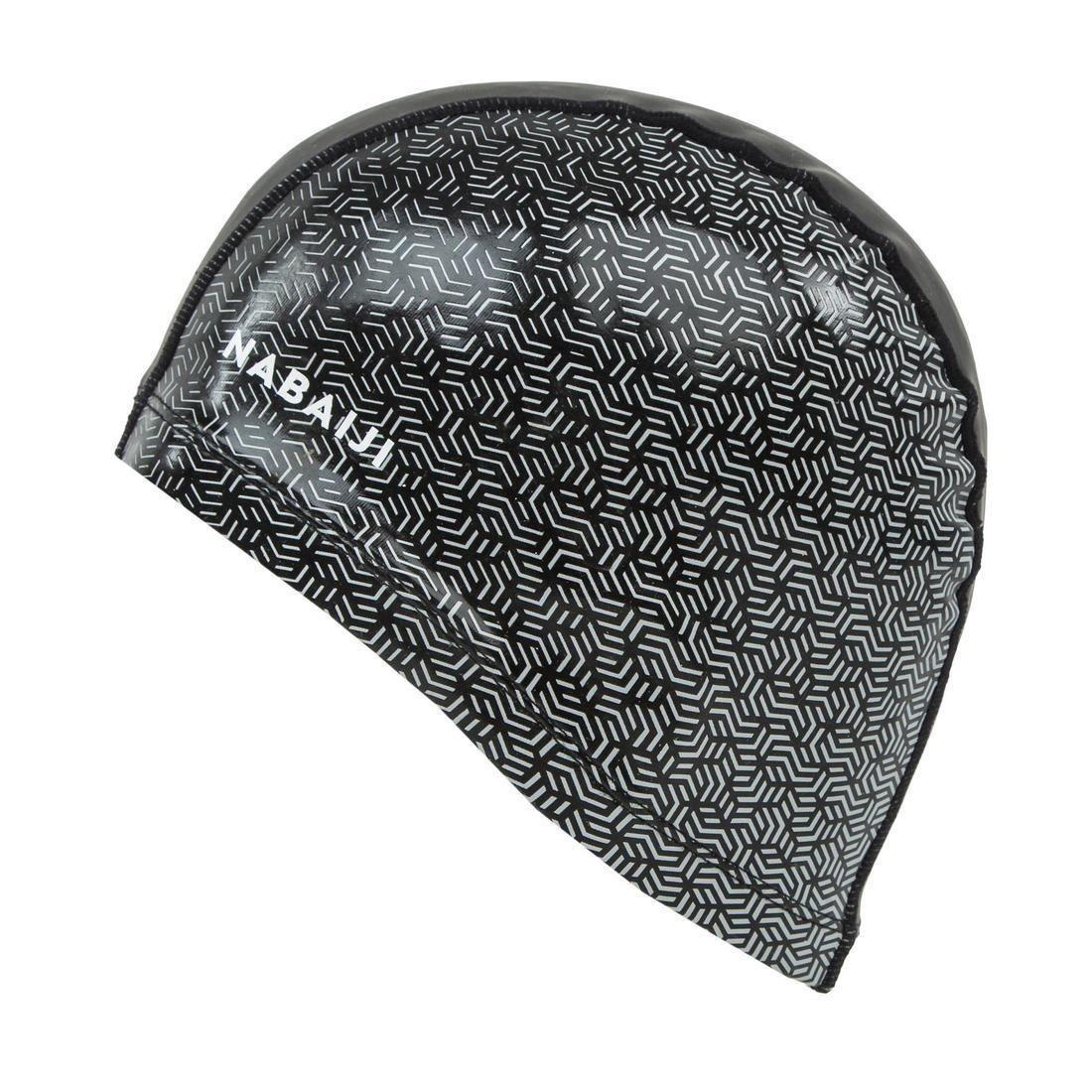 Silicone Mesh Swim Cap - Bones, Black, No Color, large image number 1