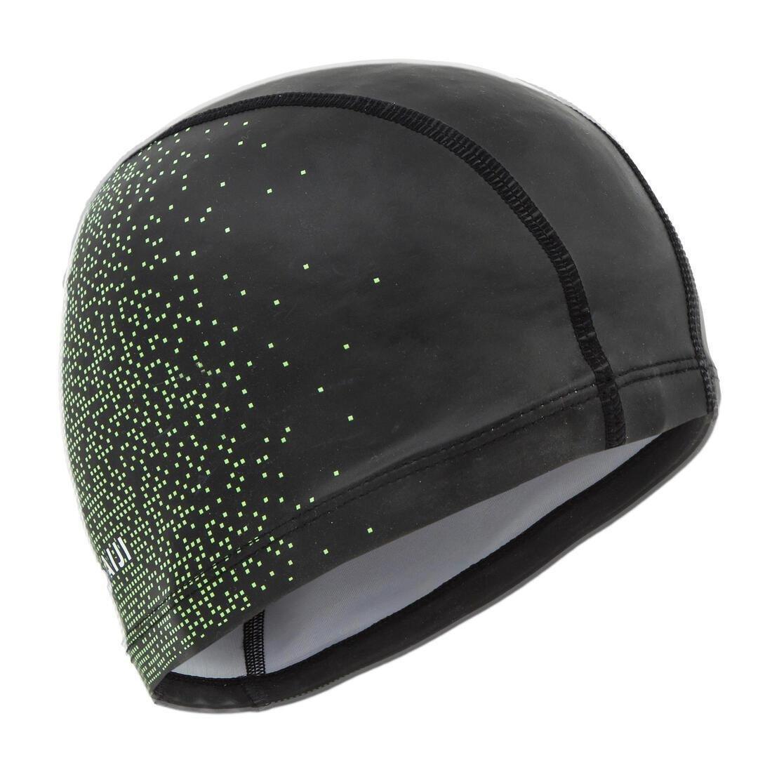 Silicone Mesh Swim Cap Print Wozboy, Black, No Color, large image number 1