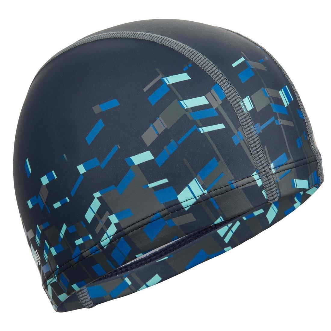 NABAIJI - Silicone Mesh Swim Cap Print Wozboy, Black