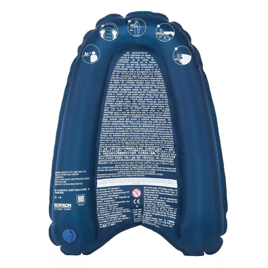 Kid'S Discovery Inflatable Bodyboard , Caribbean Blue, No Color, large image number 2