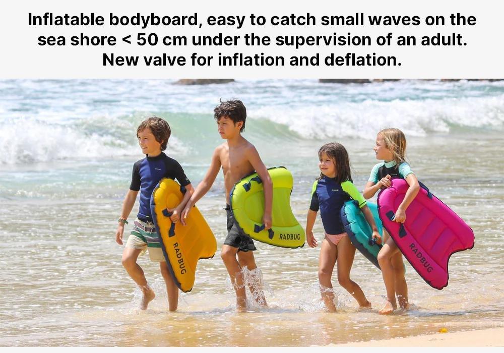 Kid'S Discovery Inflatable Bodyboard , Caribbean Blue, No Color, large image number 19